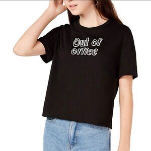 NWT Carbon Copy "Out of Office" black tee - XS